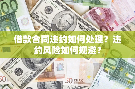 北京借款合同违约如何处理？违约风险如何规避？