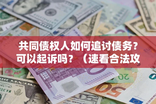 北京共同债权人如何追讨债务？可以起诉吗？（速看合法攻略）