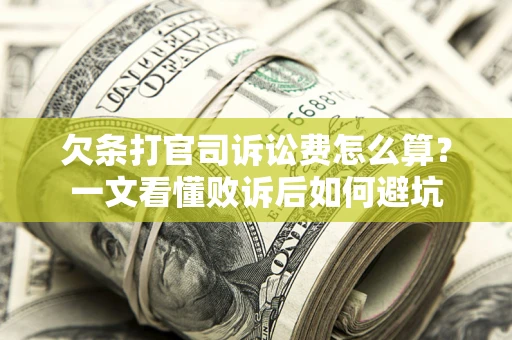 北京欠条打官司诉讼费怎么算？一文看懂败诉后如何避坑